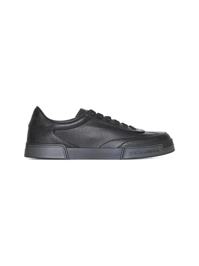 Dolce & Gabbana Gray Calfskin Portofino Yacht Sneakers