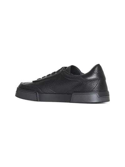 Dolce & Gabbana Gray Calfskin Portofino Yacht Sneakers