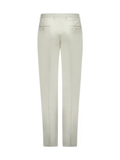 Dolce & Gabbana Men Ivory Flannel Trousers In Neutral
