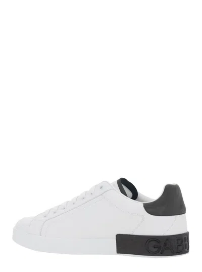 Dolce & Gabbana Sneakers From The Portofino Line In Calfskin In White