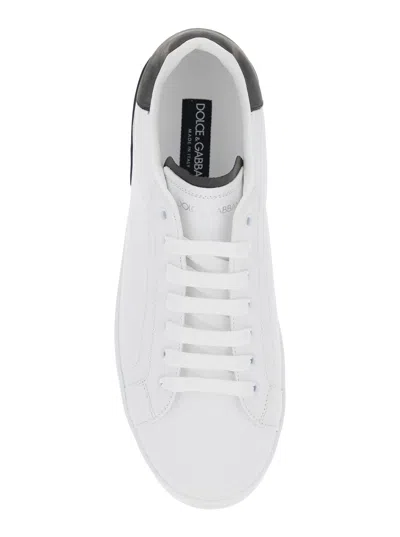 Dolce & Gabbana Sneakers From The Portofino Line In Calfskin In White