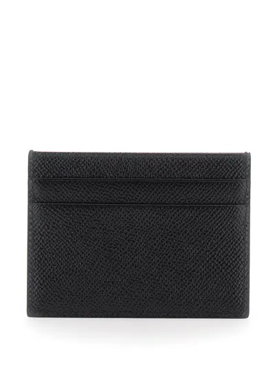 Dolce & Gabbana Black Dauphine Calfskin Card Holder