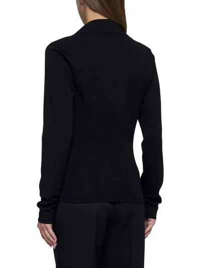 Dolce & Gabbana Women Black Knit Logo Jacket In Black
