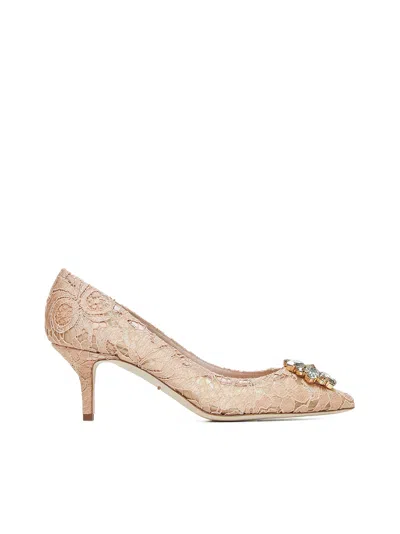 Dolce & Gabbana Crystal-embellished Corded Lace And Mesh Pumps