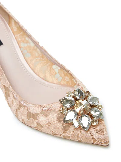 Dolce & Gabbana Crystal-embellished Corded Lace And Mesh Pumps