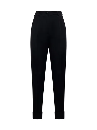 Dolce & Gabbana High-waisted Wool Gabardine Tuxedo Pants