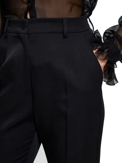 Dolce & Gabbana High-waisted Wool Gabardine Tuxedo Pants