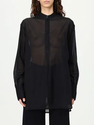 Totême Long Scarf Blouse In Black
