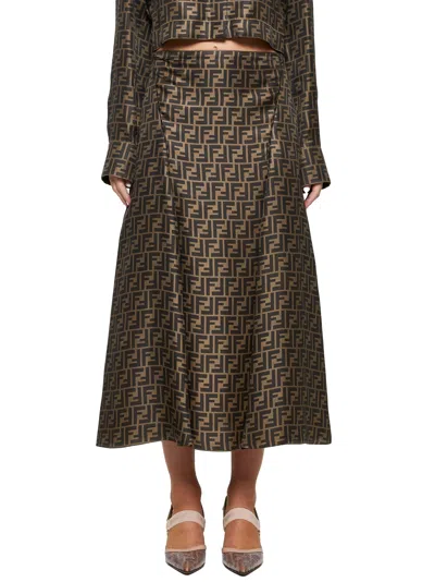 Fendi Skirt In Brown
