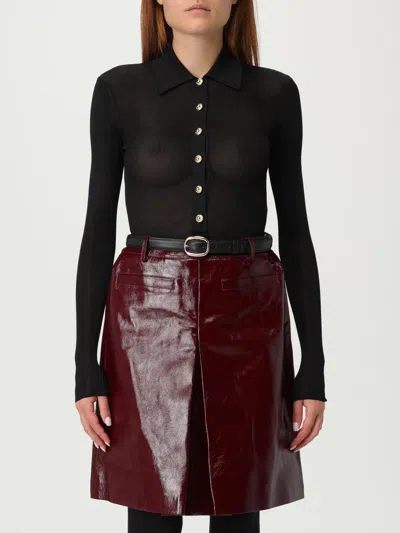 Self-portrait Self Portrait Women Black Viscose Knit Long-sleeved Bodysuit In Black