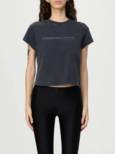 Alexander Wang T-shirt With Logo In Black