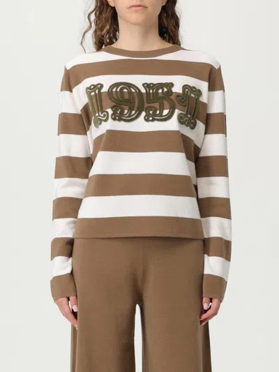 Max Mara Viterbo Wool Crewneck Sweater In Multi