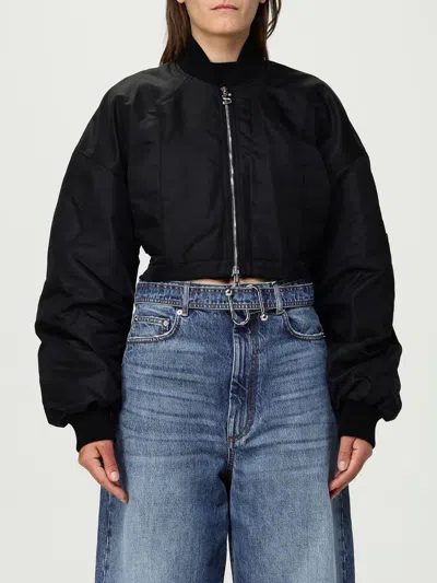 Sportmax Short Nylon Bomber Jacket In Black