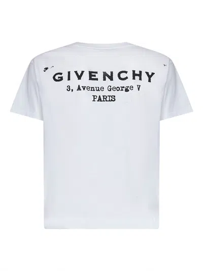 Givenchy White Cotton Jersey Crewneck T-shirt In White