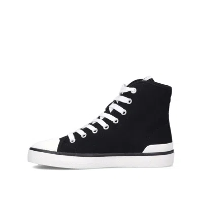 Isabel Marant Ribbed-toe Cap High-top Sneakers In Black