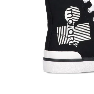 Isabel Marant Ribbed-toe Cap High-top Sneakers In Black