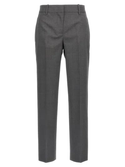 Ermanno Scervino Wool Trousers With Back Pockets And Belt Loops In Gray