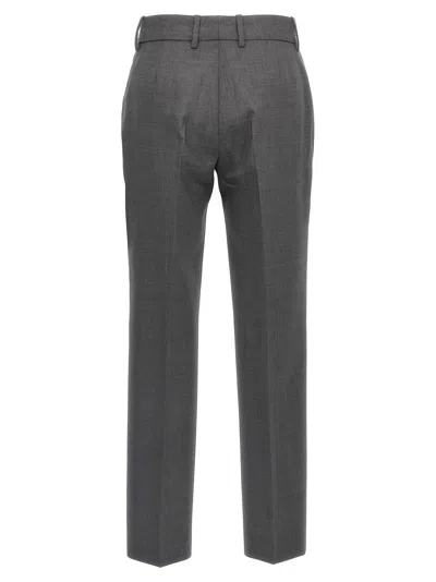 Ermanno Scervino Wool Trousers With Back Pockets And Belt Loops In Gray