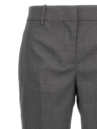 Ermanno Scervino Wool Trousers With Back Pockets And Belt Loops In Gray