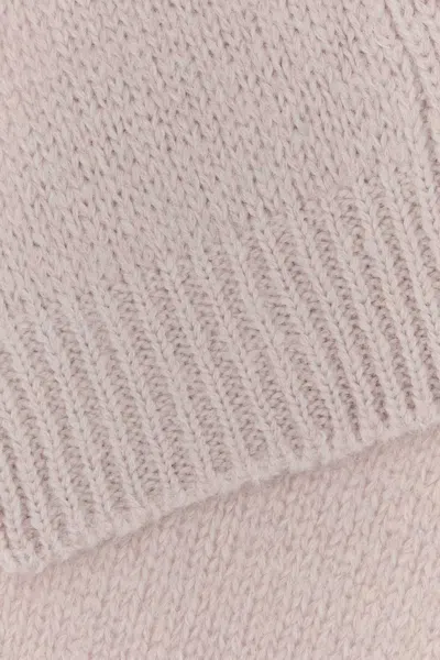 Jil Sander Logo-patch Knitted Scarf In Gray