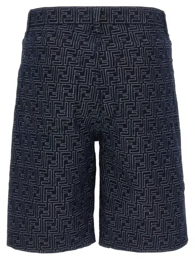 Fendi Short Jeans In Blue