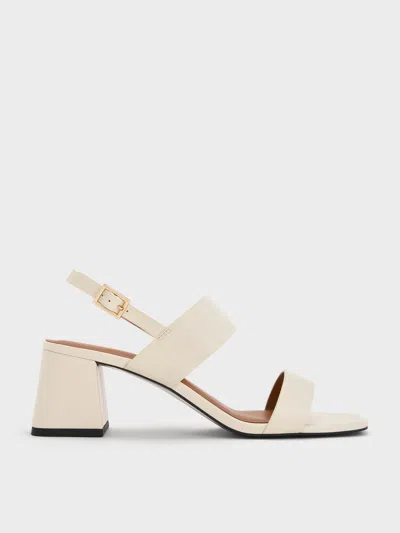 Charles & Keith - Double-strap Block-heel Slingback Sandals
