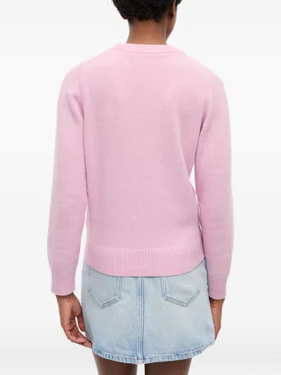 Ganni Poodle Pink Crewneck Jumper