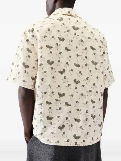 Jacquemus Relaxed Fit Floral Print Shirt In Neutral