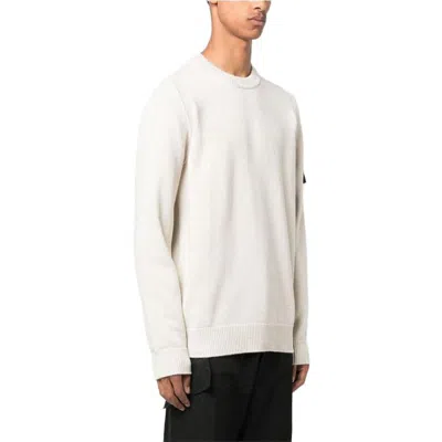 Stone Island Ribbed Knit Sweater With Crew Neckline And Logo Patch In Multi