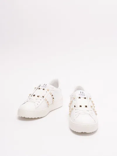 Valentino White Rockstud Untitled Sneakers