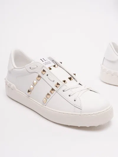 Valentino White Rockstud Untitled Sneakers