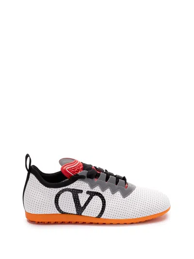 Valentino Chromathon Low-top Sneakers In Perforated Leather