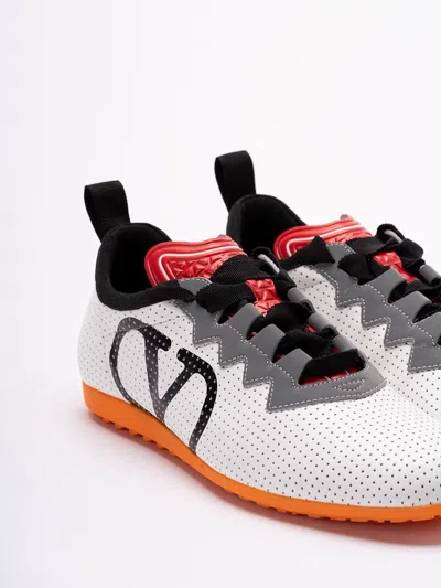 Valentino Chromathon Low-top Sneakers In Perforated Leather