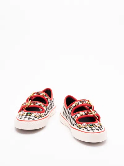 Valentino Dollyboard Cotton Sneakers In Red