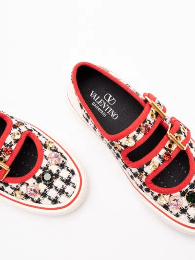 Valentino Dollyboard Cotton Sneakers In Red