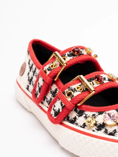 Valentino Dollyboard Cotton Sneakers In Red