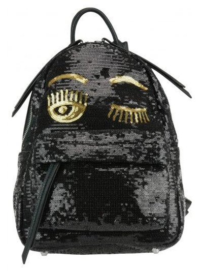 Shop Chiara Ferragni Flirting Backpack In Black