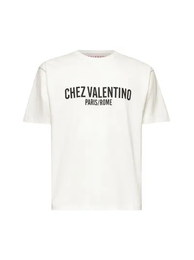 Valentino Cotton Crew Neck T-shirt With Graphic Print