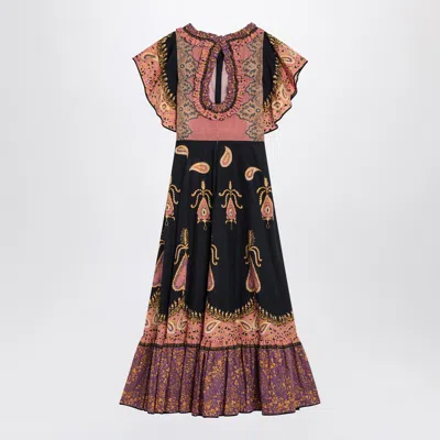 Valentino Printed Midi Dress In Cotton Muslin Women