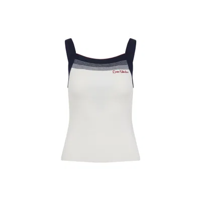 Valentino Sleeveless Knitted Top Striped Detail