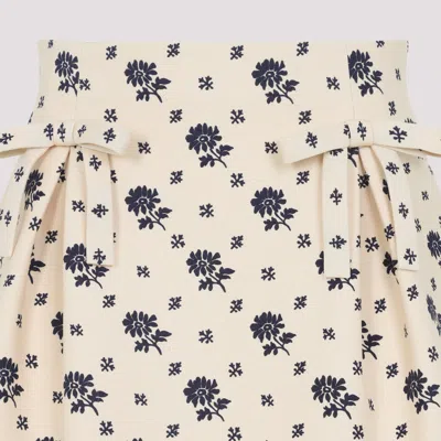 Valentino A-line Skirt In Wool And Silk Blend