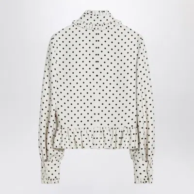 Valentino Garavani Single-breasted Jacket With Black Polka Dots
