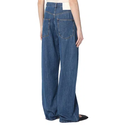 Valentino Wide Leg Denim Jeans Women In Blue