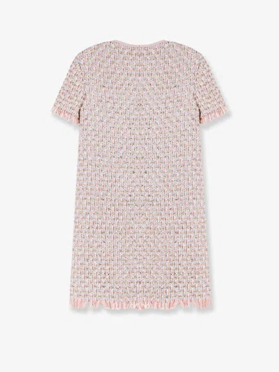 Valentino Women Embroidered Ribbon Tweed Dress