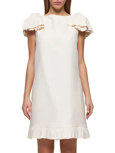 Valentino Women Ivory Crepe Couture Short Dress