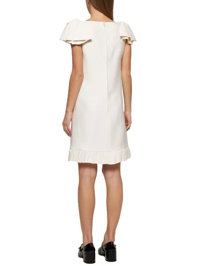 Valentino Women Ivory Crepe Couture Short Dress