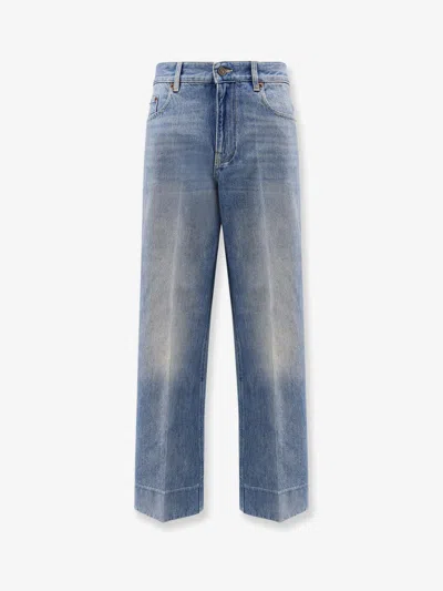 Valentino Chez Logo Patch Straight-leg Jeans