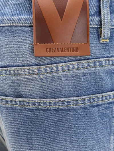 Valentino Chez Logo Patch Straight-leg Jeans