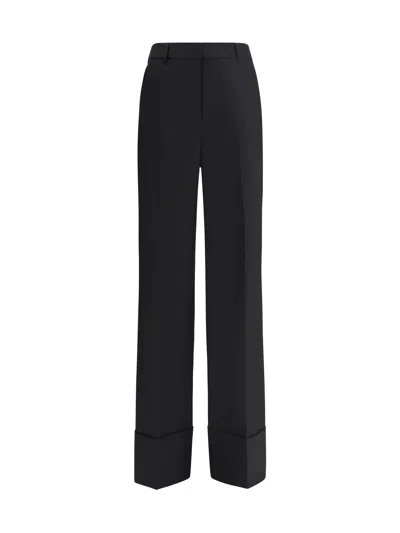 Valentino Women Virgin Wool Pants In Black