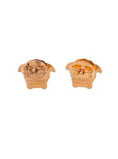 Versace Medusa Head Earrings In Gold-tone Brass Man In Gold